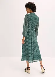 Chiffonkjole med kontrastpiping, bonprix