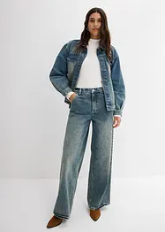 Langermet, ribbet topp, bonprix