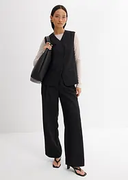 Lang vest med twillstruktur, bonprix