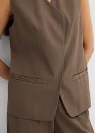 Lang vest med twillstruktur, bonprix