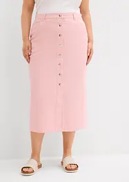 Midiskjørt i twill, bonprix