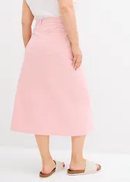 Midiskjørt i twill, bonprix