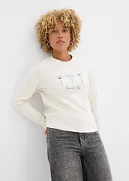Langermet topp i 100% bomull, bonprix