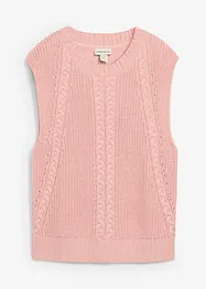 Strikket vest i bomullsmiks, bonprix