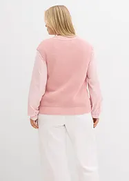 Strikket vest i bomullsmiks, bonprix
