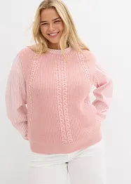 Strikket vest i bomullsmiks, bonprix