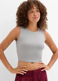 Figurnær cropped topp, dobbelpakning., bonprix