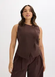 Vest med asymmetrisk knappestolpe, bonprix