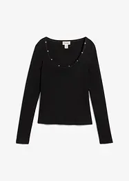 Ribbet topp i 100% økologisk bomull, bonprix