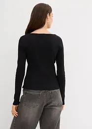 Ribbet topp i 100% økologisk bomull, bonprix