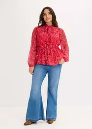 Knytebluse i chiffon, bonprix