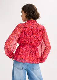 Knytebluse i chiffon, bonprix