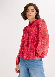 Knytebluse i chiffon, bonprix