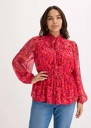 Knytebluse i chiffon, bonprix