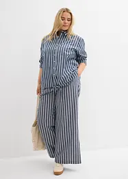 Oversized skjorte med knyting i falden, bonprix