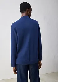 Oversized cardigan med silke, bonprix
