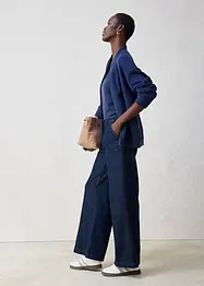 Oversized cardigan med silke, bonprix