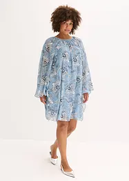 Tunikakjole av strukturert chiffon, bonprix