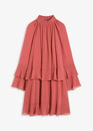 Chiffonkjole med volanger, bonprix