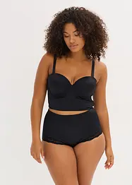 Multiway vattert BH-topp i materiale med glans, bonprix