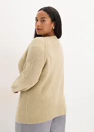 Oversized genser med V-hals, bonprix