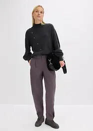 Genser med knappestolpe, bonprix