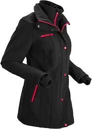 Lang softshelljakke med stretch, vannavvisende, bonprix