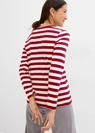 Topp i økologisk bomull med stripemønster, bonprix