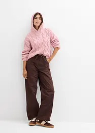 Grovstrikket genser i myk garnmiks med ull, bonprix