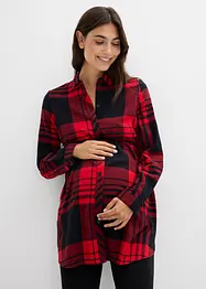 Lang mammabluse i bomullsflanell, bonprix