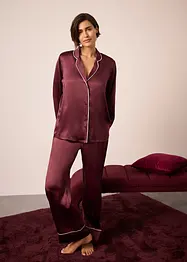 Pyjamas i vevd sateng, bonprix