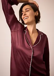 Pyjamas i vevd sateng, bonprix