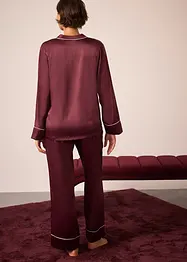 Pyjamas i vevd sateng, bonprix
