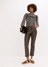 Topp av myk mesh med blonde, bonprix