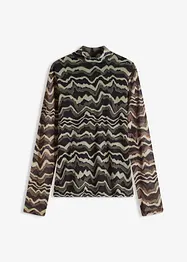Langermet topp av myk mesh, bonprix