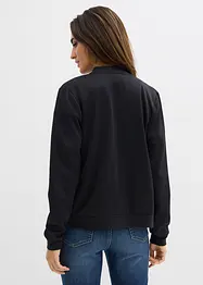 Sweatshirt i scuba-materiale med glidelås, bonprix