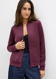 Sweatshirt i scuba-materiale med glidelås, bonprix