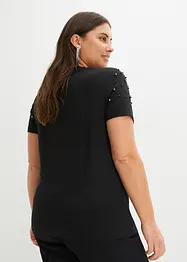 Topp med applikerte perler, bonprix