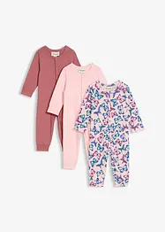Nattdrakt til baby i 100% økologisk bomull (3-pack), bonprix