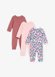 Nattdrakt til baby i 100% økologisk bomull (3-pack), bonprix