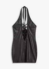 Halterneck-kjole i wetlook, bonprix