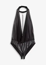 Body ouvert med wetlook, bonprix