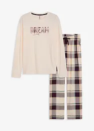 Pyjamas med myk, vevd bukse og gaveforpakning, bonprix