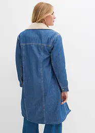 Denim-vinterkåpe, varmt fôret med teddy, bonprix