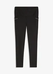 Varmende leggings med refleksdetaljer og mobillomme, bonprix