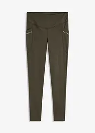 Varmende leggings med refleksdetaljer og mobillomme, bonprix