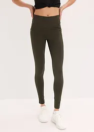 Varmende leggings med refleksdetaljer og mobillomme, bonprix