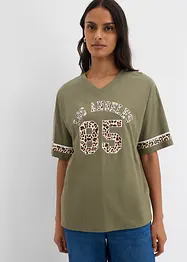 Oversized topp i 100% økologisk bomull, bonprix