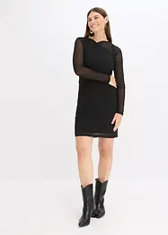 Jerseykjole i mesh, bonprix