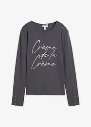 Langermet topp i 100% bomull, bonprix
